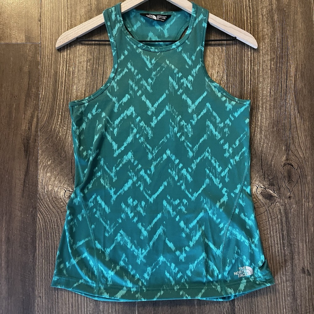 North Face Racerback Tank Top Women's Small On The Go Green‎